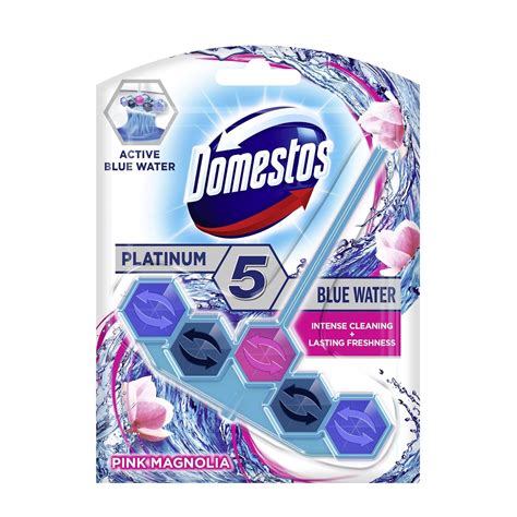 Domestos Platinum 5 Blue Water Toilet Blocks 53g Pack of 2 Pink ...