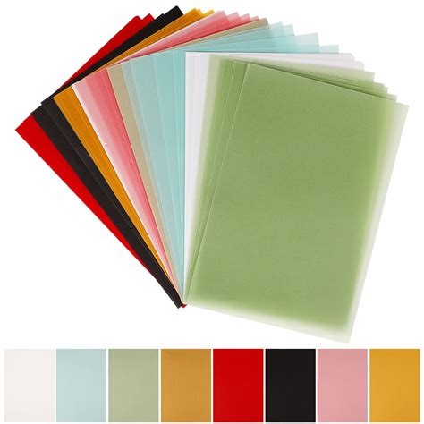 MRLESS 100pcs Colorful Translucent Paper Colored Vellum Sheets ...