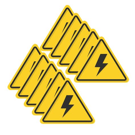 Buy Haobase 10 Pcs Danger Symbol Electrical Hazard Warning Safety Sign ...