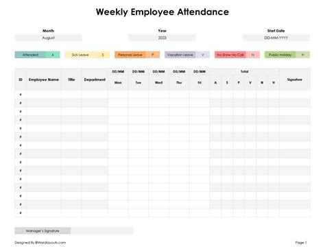 Free Meeting Attendance Template for Excel & Word