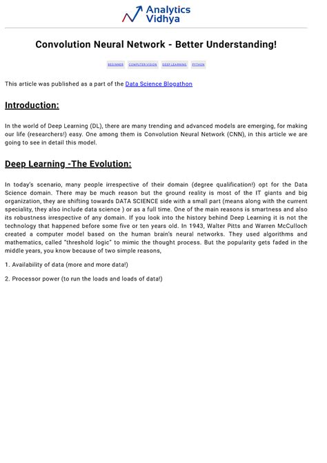 Convolution neural network better understanding - Dental science ...