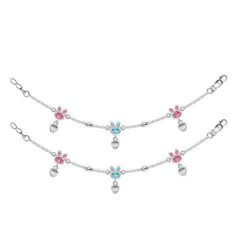Buy Silver Anklets for Kids Girls & Boys Online in India