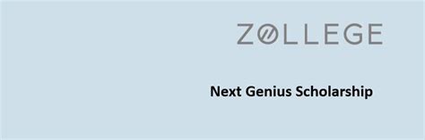 Next Genius Scholarship: Eligibility, Accepted Universities, Award, and ...