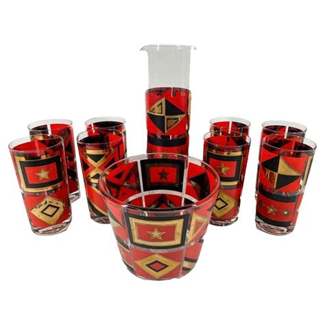 Vintage Martini / Cocktail Glassware Set 11 Pieces at 1stDibs