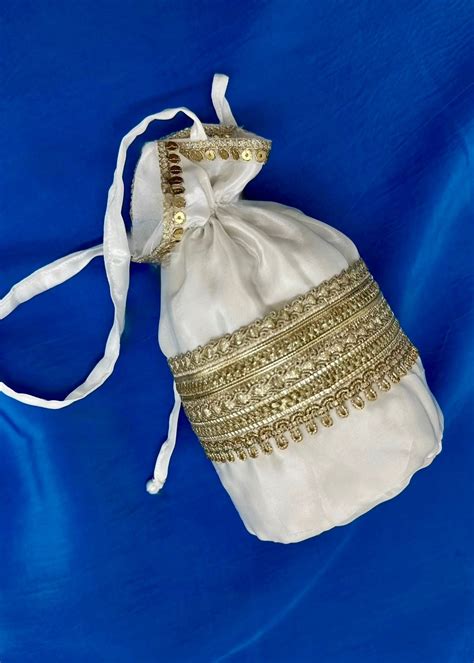 White Crepe Potli Bags – Sitarah