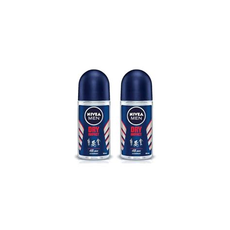 Nivea Men Dry Impact Anti-Perspirant Roll-On Deodorant 50ml (Pack of 2
