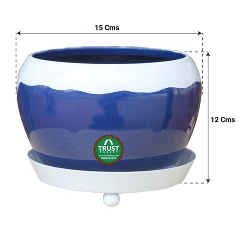 Table Top Planter Bowl With Saucer – TrustBasket
