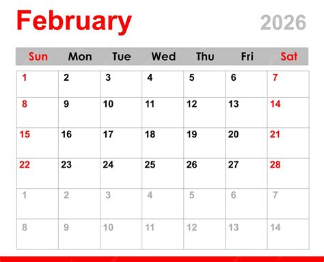 Calendar layout for february 2026 february 2026 diary planner february ...