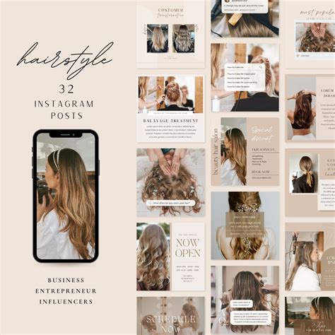 Hair Stylist Instagram Post Template | Hair Beauty Salon Social Media ...
