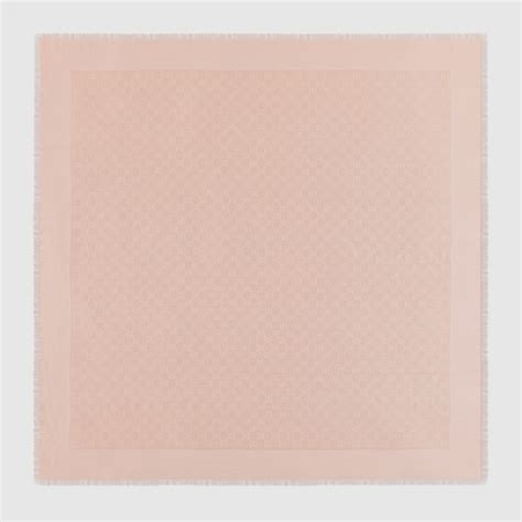 Halstuch aus GG Baumwoll- und Seidenjacquard in hellrosa | GUCCI® DE