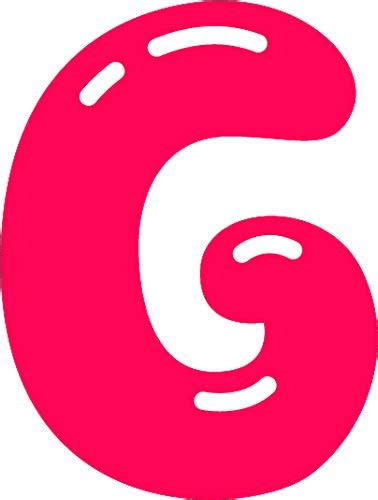 Cute Simple Nursery Party Bubble Letter Cartoon Vinyl Sticker, G ...