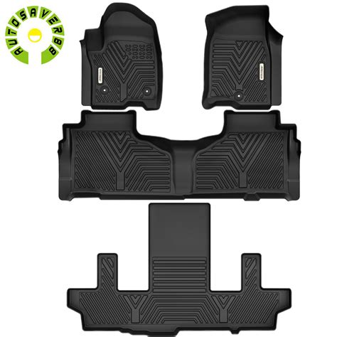 Floor Mats Liner For 2021-2025 Chevy Suburban GMC Yukon XL 7-Seater ...