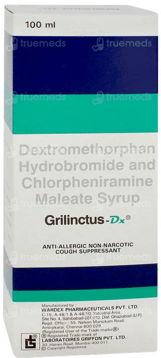Grilinctus Dx 2/10 MG Syrup 100 ML | Order Grilinctus Dx 2/10 MG Syrup ...