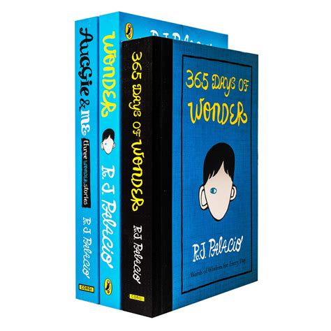 R J Palacio Collection 3 Books Set (Wonder, Auggie & Me, 365 Days of ...