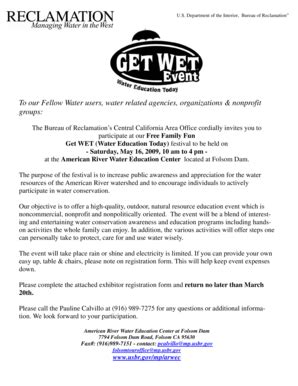 Fillable Online usbr 2009 registration form.pub - Bureau of Reclamation ...