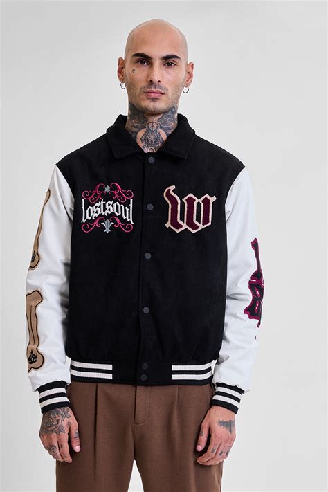 Buy Men's Killing Glance Black Varsity Jackets Online | Snitch – SNITCH
