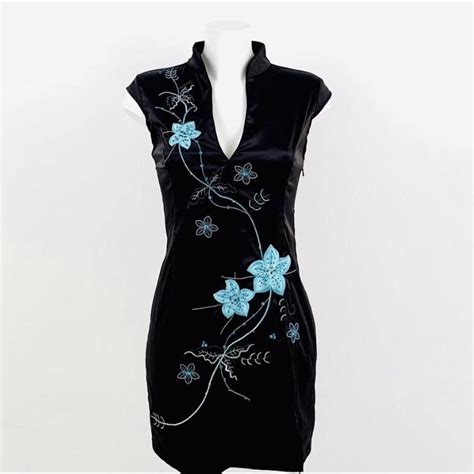 Jane Norman oriental cocktail dress Satin with... - Depop