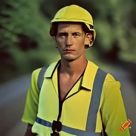 Man wearing hi-vis vest on Craiyon