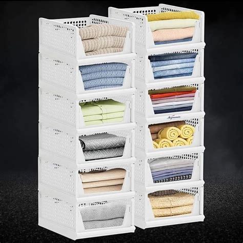 Buy SIGNAMIO® Set of 12 Foldable Wardrobe and Cloth Organizer ...