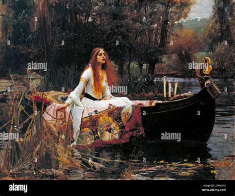John William Waterhouse Lady Shalott Stockfotos und -bilder Kaufen - Alamy
