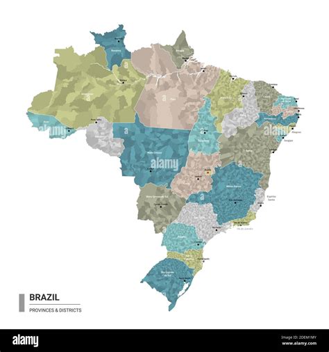 Brazil Map States And Cities