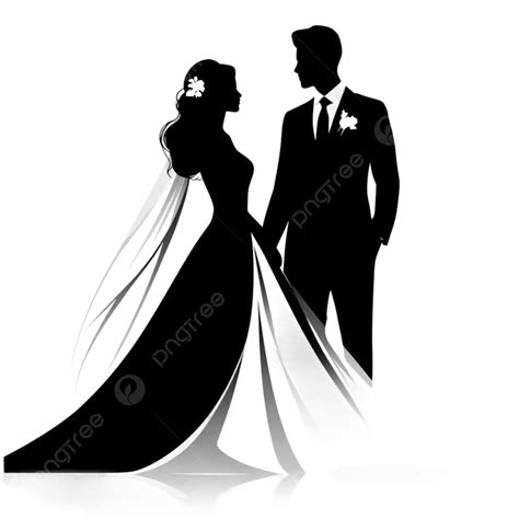 Clipart Bride And Groom Silhouette