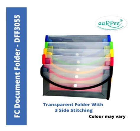 Aarpee FC Transparent Document Folder Case