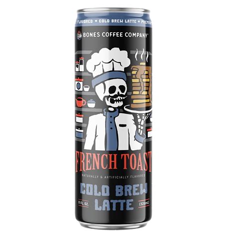Bones Coffee Company Ready to Drink Cold Brew Can, French Toast Flavor ...