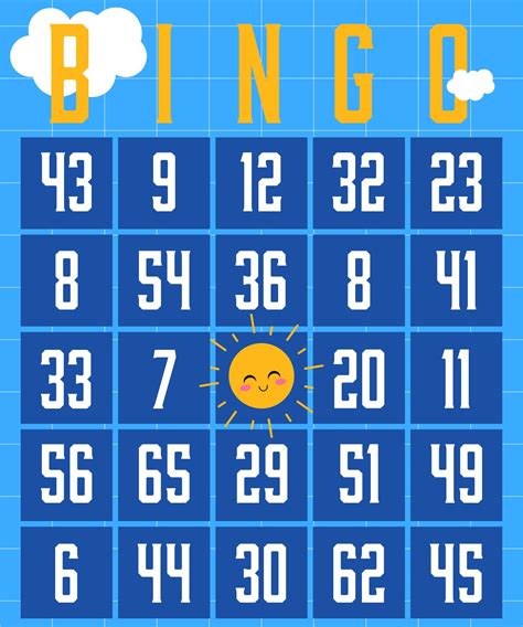 Number Bingo Printable