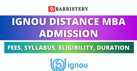 IGNOU Distance MBA Admission 2024: Fees, Syllabus, Eligibility, Etc ...