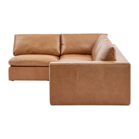Pavel Leather L Shape Sofa – Nismaaya Decor