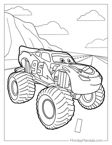 32 monster truck coloring pages free pdf printables – Artofit