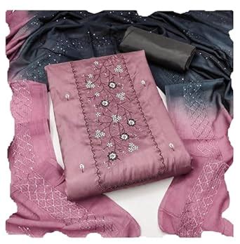 Buy NILKANTH CREATION Women's Cotton Embroidery Work Unstitched Salwar ...