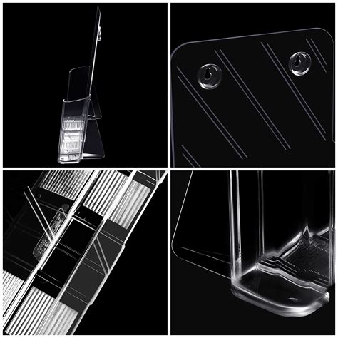 Kurtzy Clear Plastic A4 Brochure Holder (2 Pack) - Counter/Desktop ...