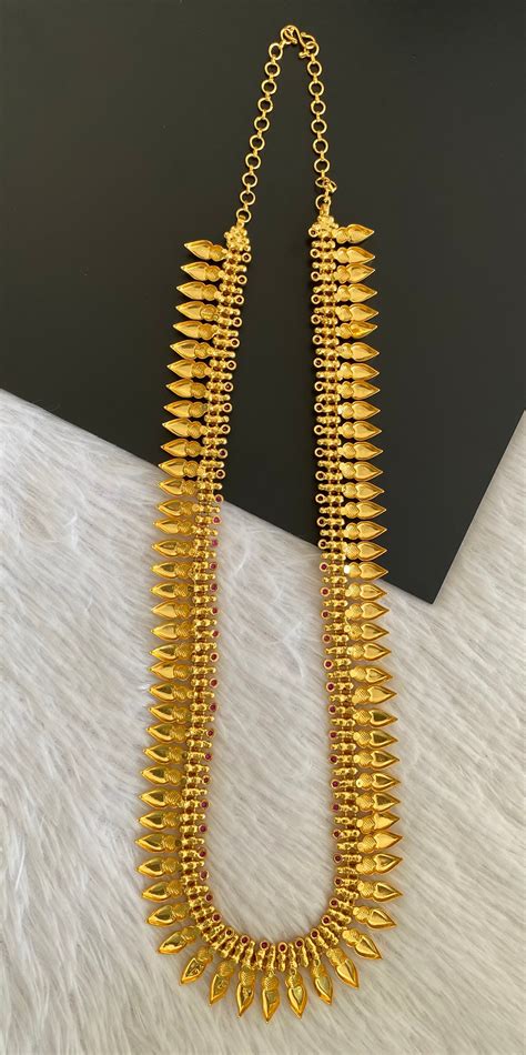 Gold tone pink stone kerala style heart haar dj-53171 – dreamjwell