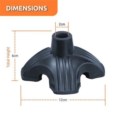 Rubber Tips/Shoes For Avanti Plus T Shape Walking Stick (Pack of 1 ...