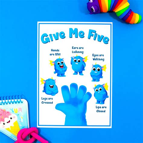Give Me Five Poster (give Me 5) for Classroom Behaviour Management - Etsy