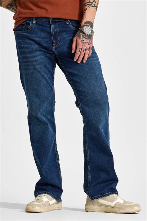 Buy Men's Dark Blue Bootcut Jeans Online | Snitch – SNITCH