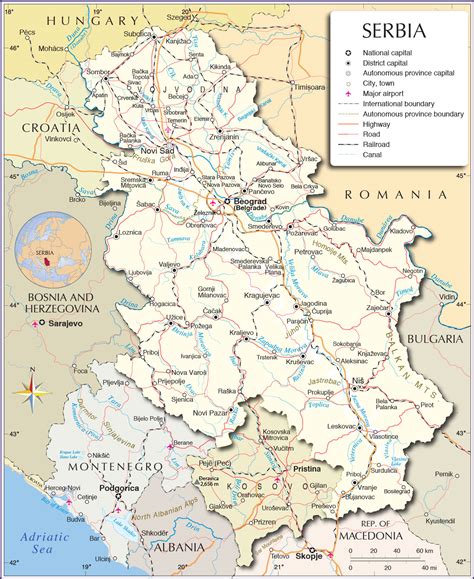 Political Map of Serbia - Nations Online Project