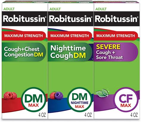 Buy Robitussin Adult Maximum Strength Cough, Chest Congestion & Sore ...