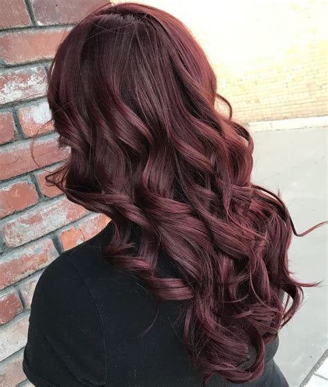Long Curly Burgundy Hair | Hair color burgundy, Dark burgundy hair ...