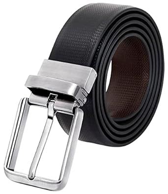 CREATURE Men's Reversible Leather Formal Belts(Color-Black/Brown|BL-024 ...