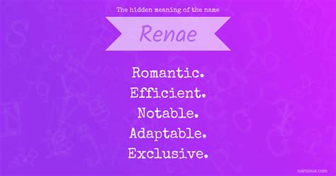 Name Renee Meaning