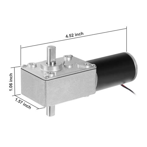 Buy Double Shaft Worm Gear Motor DC 12V 60RPM High Torque Speed ...