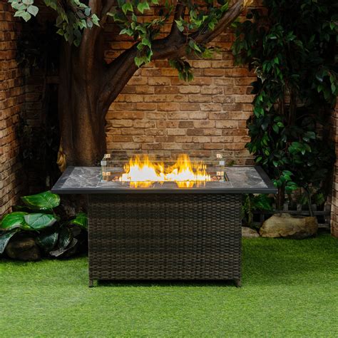 Amazon.com: Deko Living Propane Gas Outdoor Fire Pits Table with Tile ...