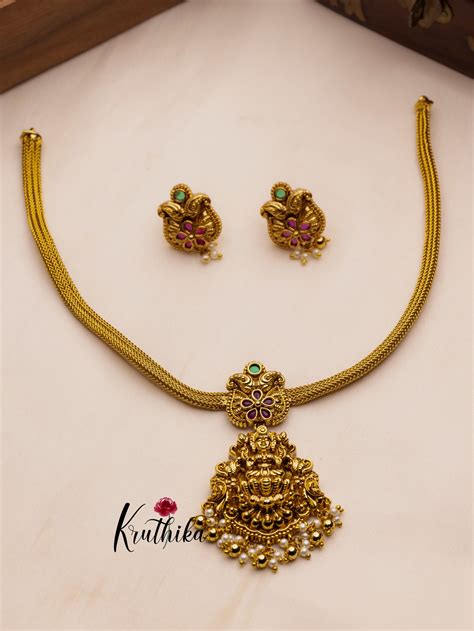 Lakshmi Devi Chain Set NC923 – Kruthika Jewellery