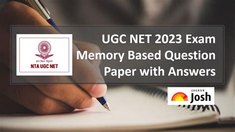 UGC NET 2023 Memory Based Question Paper 1: Download PDF with Answer ...