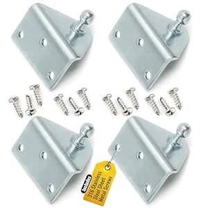 10MM Ball Stud Mounting Angled Silver Bracket for Gas Struts - Heavy ...