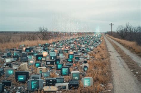 E waste graveyard digital waste and environmental impact | Premium AI ...