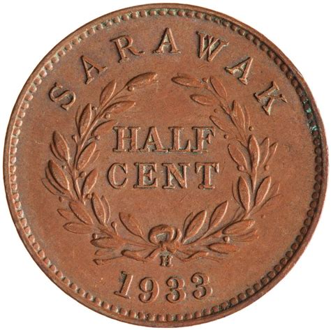 Half Cent, Coin Type from Sarawak - Online Coin Club